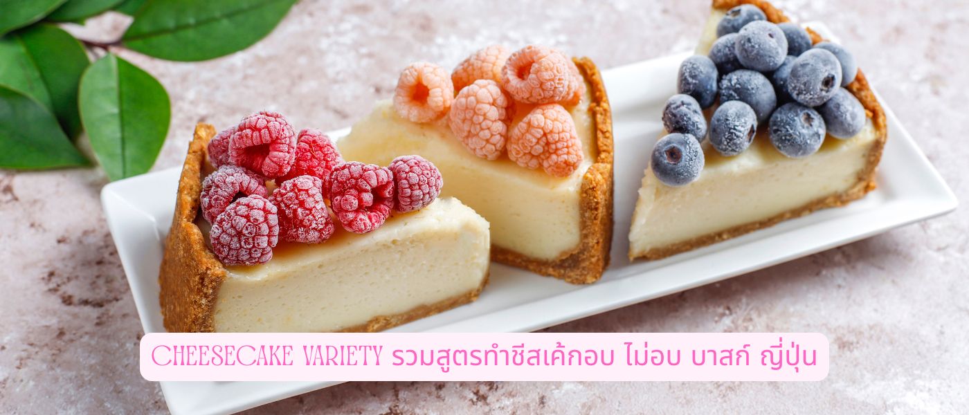 Cheesecake Variety รวมสูตรทําชีสเค้กอบ ไม่อบ บาสก์ ญี่ปุ่น